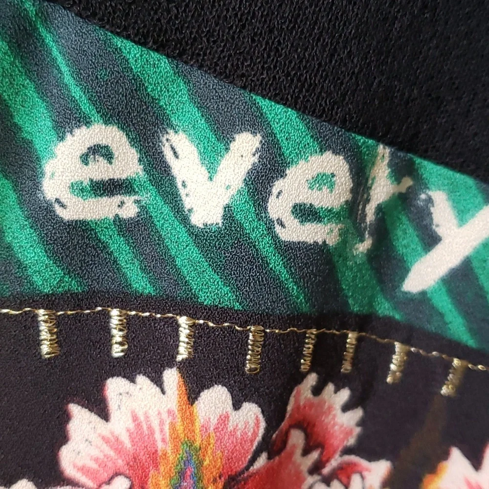 Desigual Spain floral embroidered dress with sheer mesh top and sleeves - Picture 8 of 11